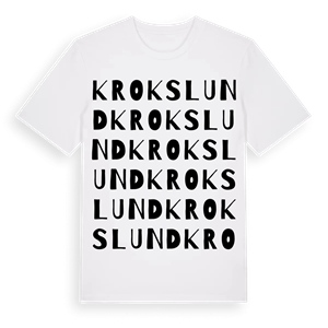 Krokslund ordlek t-shirt – ekologisk bomull t-shirt från Pinshirt