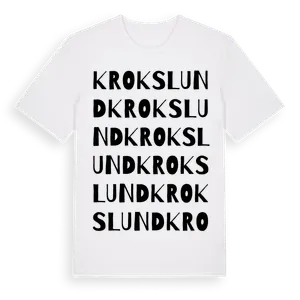 Krokslund ordlek t-shirt – ekologisk bomull t-shirt från Pinshirt