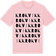 Pink Cotton t-shirt med Krokvik ordlek t-shirt