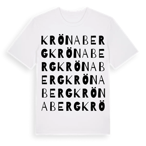 Krönaberg ordlek t-shirt – ekologisk bomull t-shirt från Pinshirt