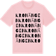 Pink Cotton t-shirt med Kronängen ordlek t-shirt
