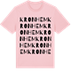 Pink Cotton t-shirt med Kronhem ordlek t-shirt