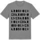 Mid Heather Gray t-shirt med Kronholmen ordlek t-shirt