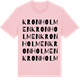 Pink Cotton t-shirt med Kronholmen ordlek t-shirt
