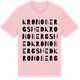 Pink Cotton t-shirt med Kronobergs hed ordlek t-shirt