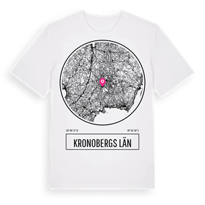 Kronobergs län t-shirt – ekologisk bomull t-shirt från PinShirt