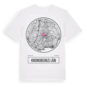 Kronobergs län t-shirt – ekologisk bomull t-shirt från Pinshirt