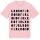 Pink Cotton t-shirt med Kronofur ordlek t-shirt