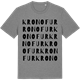 Mid Heather Gray t-shirt med Kronofur ordlek t-shirt