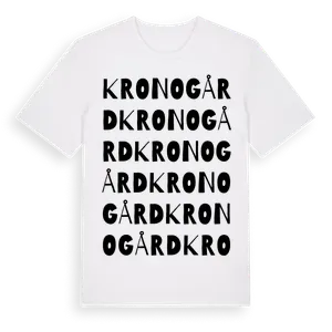 Kronogård ordlek t-shirt – ekologisk bomull t-shirt från Pinshirt