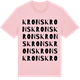 Pink Cotton t-shirt med Krons ordlek t-shirt