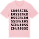 Pink Cotton t-shirt med Krossen ordlek t-shirt