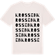 Vintage White t-shirt med Krossen ordlek t-shirt