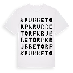 Krubbetorp ordlek t-shirt – ekologisk bomull t-shirt från Pinshirt