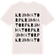 Vintage White t-shirt med Krummatorp ordlek t-shirt
