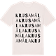 Vintage White t-shirt med Krusamåla ordlek t-shirt