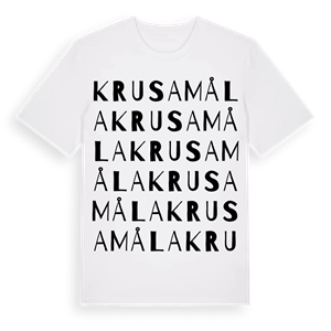 Krusamåla ordlek t-shirt – ekologisk bomull t-shirt från Pinshirt