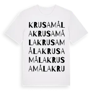 Krusamåla ordlek t-shirt – ekologisk bomull t-shirt från Pinshirt