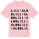 Pink Cotton t-shirt med Kullaskog ordlek t-shirt