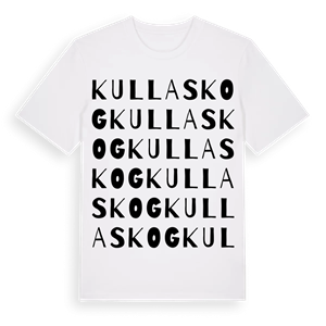 Kullaskog ordlek t-shirt – ekologisk bomull t-shirt från Pinshirt