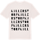 Vintage White t-shirt med Kullerstorp ordlek t-shirt