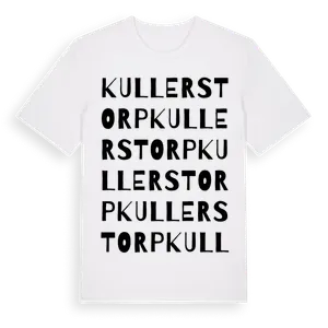 Kullerstorp ordlek t-shirt – ekologisk bomull t-shirt från Pinshirt