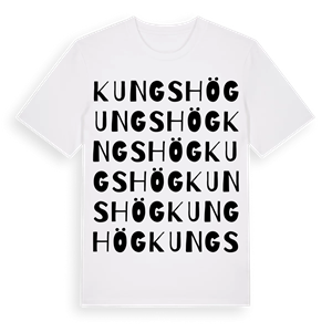 Kungshög ordlek t-shirt – ekologisk bomull t-shirt från Pinshirt
