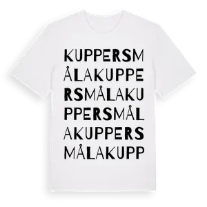 Kuppersmåla ordlek t-shirt – ekologisk bomull t-shirt från Pinshirt