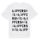 White t-shirt med Kuppersmåla ordlek t-shirt