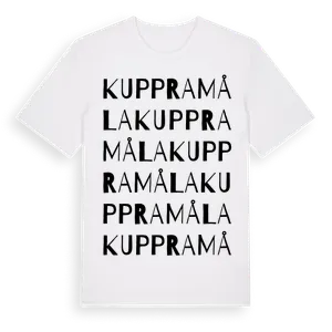 Kuppramåla ordlek t-shirt – ekologisk bomull t-shirt från Pinshirt