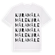 White t-shirt med Kuramåla måle ordlek t-shirt
