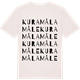 Vintage White t-shirt med Kuramåla måle ordlek t-shirt