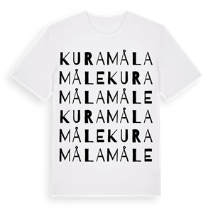 Kuramåla måle ordlek t-shirt – ekologisk bomull t-shirt från Pinshirt