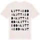 Vintage White t-shirt med Kuttaboda ordlek t-shirt