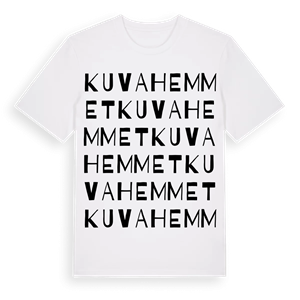 Kuvahemmet ordlek t-shirt – ekologisk bomull t-shirt från Pinshirt