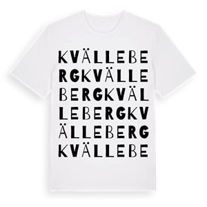 Kvälleberg ordlek t-shirt – ekologisk bomull t-shirt från Pinshirt