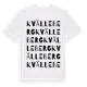 White t-shirt med Kvälleberg ordlek t-shirt