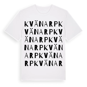 Kvänarp ordlek t-shirt – ekologisk bomull t-shirt från Pinshirt
