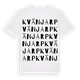 White t-shirt med Kvänjarp ordlek t-shirt