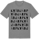 Mid Heather Gray t-shirt med Kvänjarp ordlek t-shirt