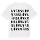 White t-shirt med Kvänslöv ordlek t-shirt
