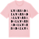 Pink Cotton t-shirt med Kvarnadal ordlek t-shirt