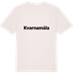 Vintage White t-shirt med Kvarnamåla fetstil t-shirt
