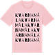 Pink Cotton t-shirt med Kvarnamåla ordlek t-shirt