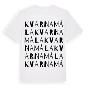 Kvarnamåla ordlek t-shirt – ekologisk bomull t-shirt från Pinshirt