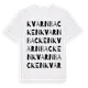 White t-shirt med Kvarnbacken ordlek t-shirt
