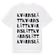 White t-shirt med Kvarnslätt ordlek t-shirt