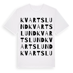 Kvartslund ordlek t-shirt – ekologisk bomull t-shirt från Pinshirt