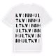 White t-shirt med Kvinnhult ordlek t-shirt