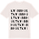 Vintage White t-shirt med Kvinnhult ordlek t-shirt
